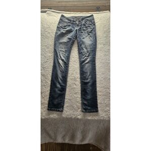 Grane Skinny Jeans 0 Medium Wash Blue Denim Stretch Slim Solid 5-Pocket Women's